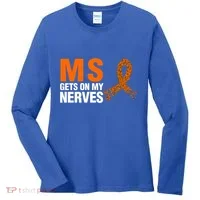 Ms Gets On My Nerves Multiple Sclerosis Cool Gift Women's Long Sleeve Shirt thumb 0