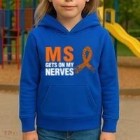 Ms Gets On My Nerves Multiple Sclerosis Cool Gift Kids Hoodie thumb 3