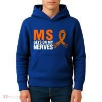 Ms Gets On My Nerves Multiple Sclerosis Cool Gift Kids Hoodie thumb 4