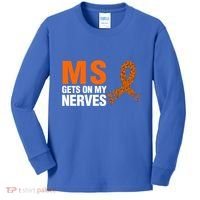 Ms Gets On My Nerves Multiple Sclerosis Cool Gift Kids Long Sleeve Shirt thumb 0