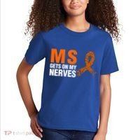Ms Gets On My Nerves Multiple Sclerosis Cool Gift Kids T-Shirt thumb 2