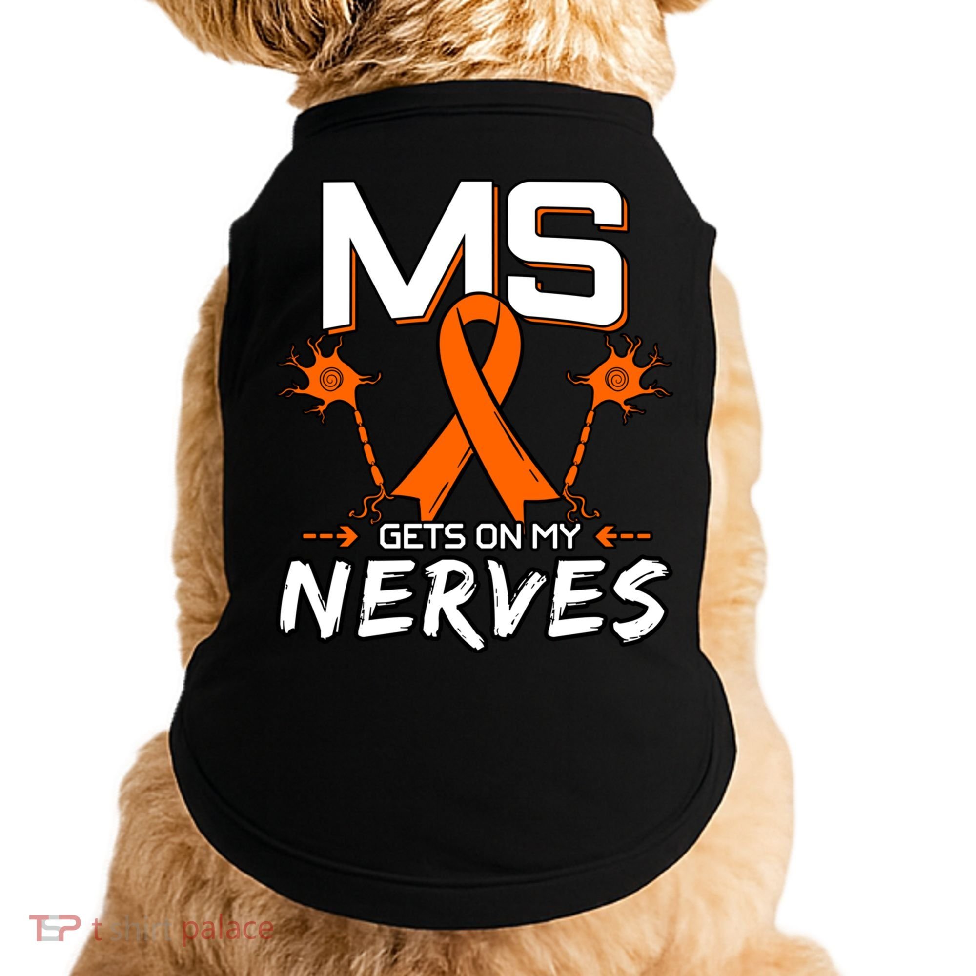 Ms Gets On My Nerves Multiple Sclerosis Awareness Survivor Cool Gift Doggie Tank