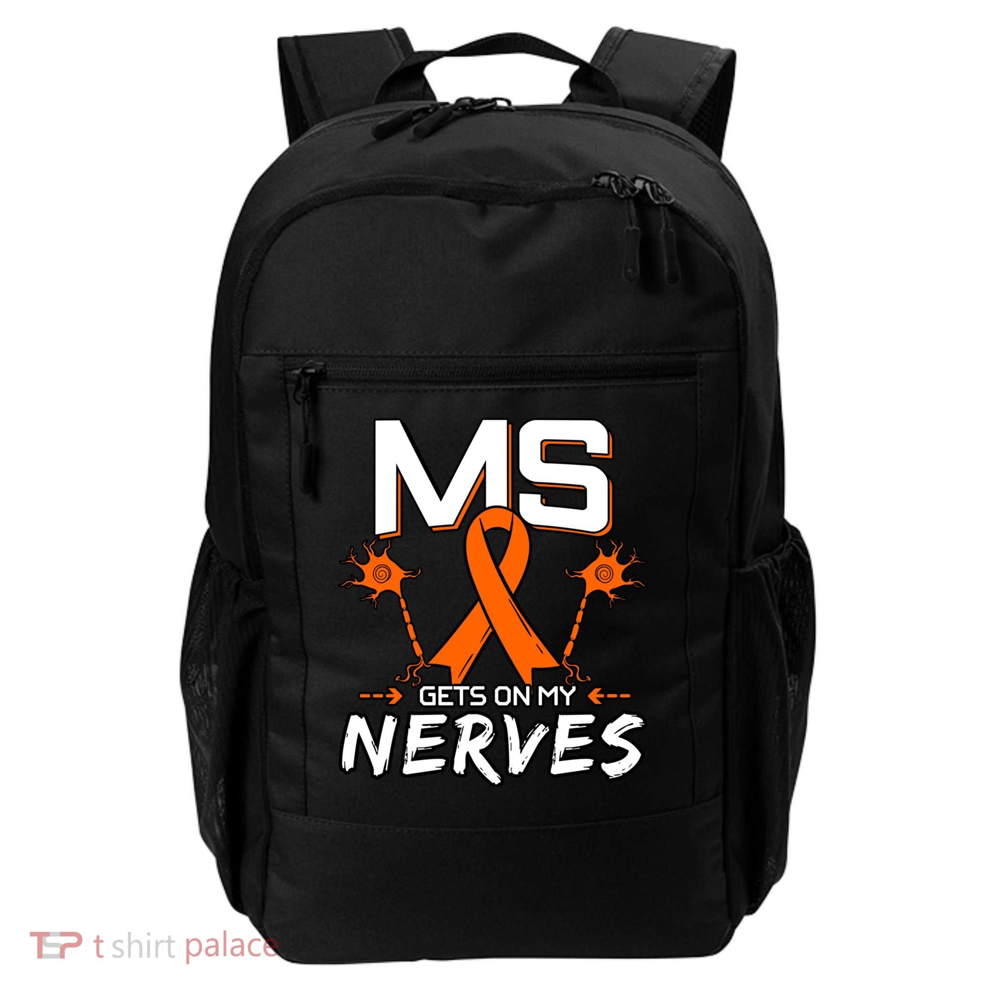 Ms Gets On My Nerves Multiple Sclerosis Awareness Survivor Cool Gift Backpack