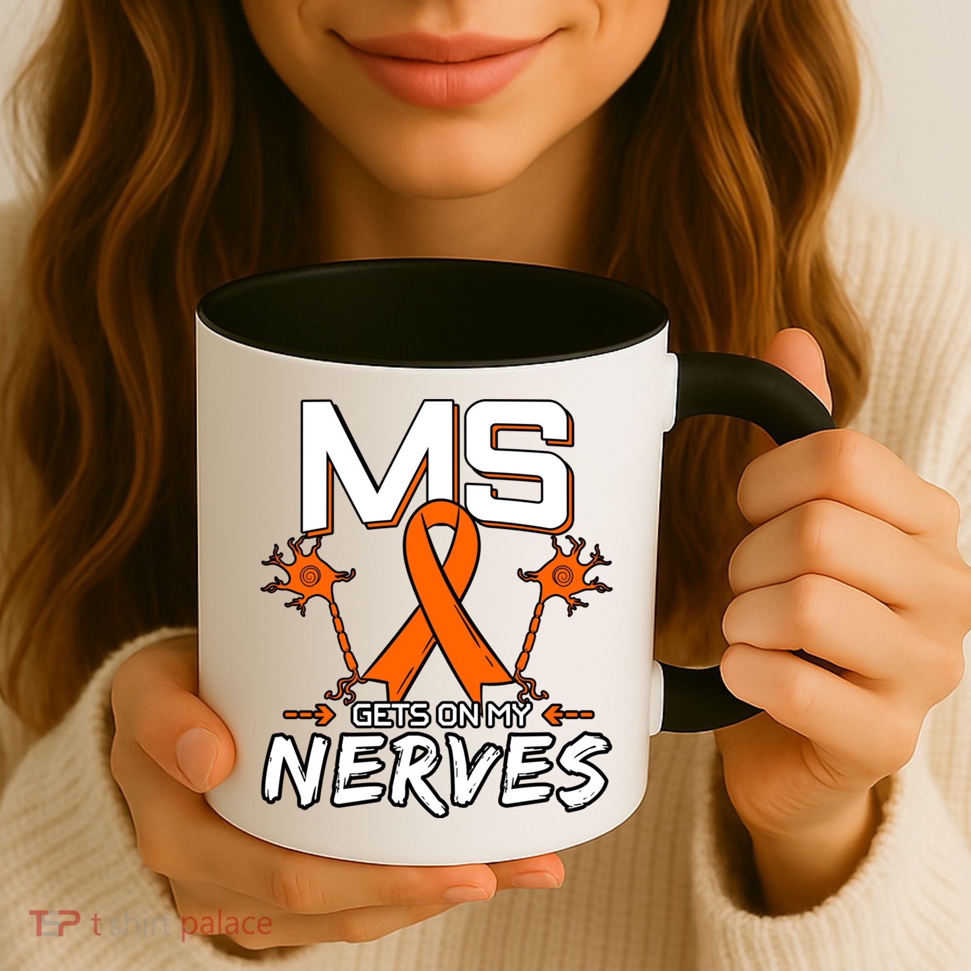 Ms Gets On My Nerves Multiple Sclerosis Awareness Survivor Cool Gift Coffee Mug