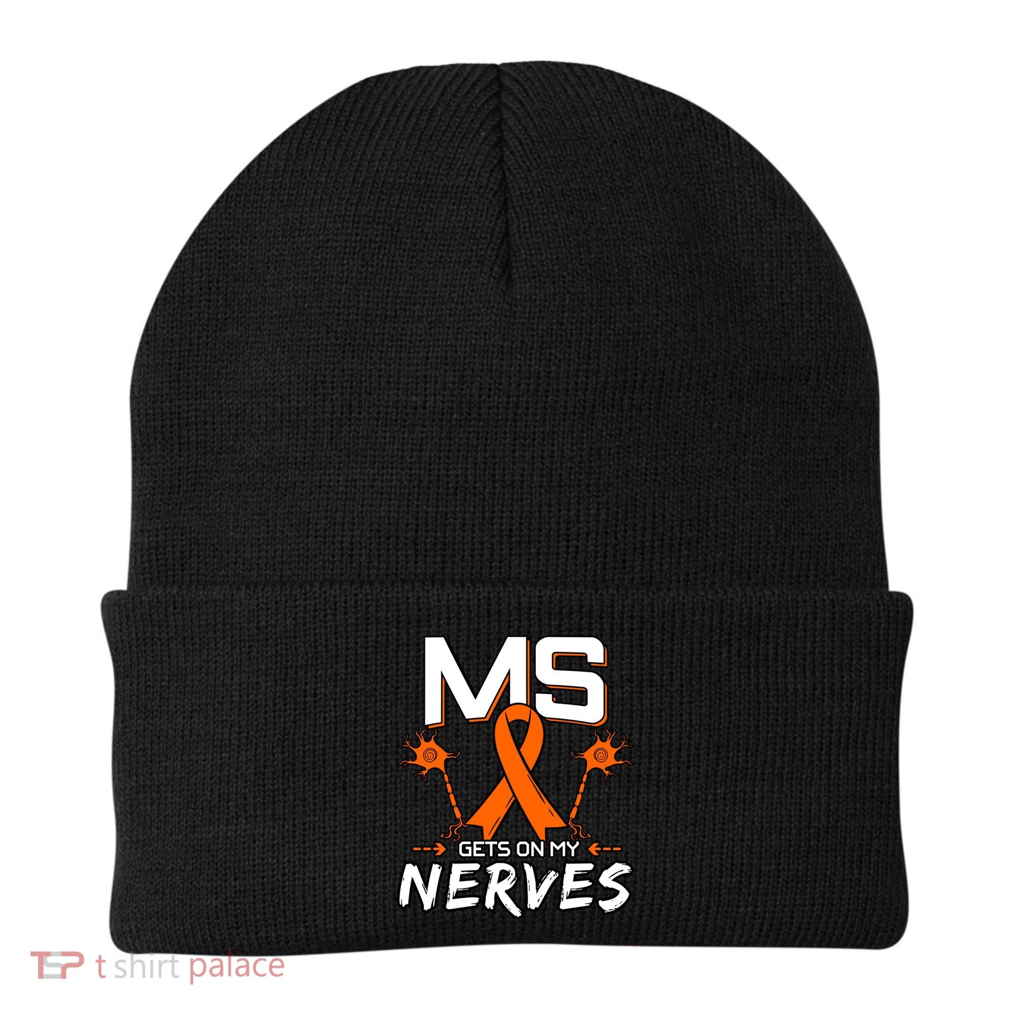 Ms Gets On My Nerves Multiple Sclerosis Awareness Survivor Cool Gift Beanie