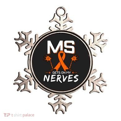 Ms Gets On My Nerves Multiple Sclerosis Awareness Survivor Cool Gift Ornament