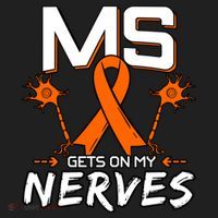 Ms Gets On My Nerves Multiple Sclerosis Awareness Survivor Cool Gift Golf Towel thumb 3