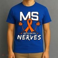 Ms Gets On My Nerves Multiple Sclerosis Awareness Survivor Cool Gift T-Shirt thumb 3