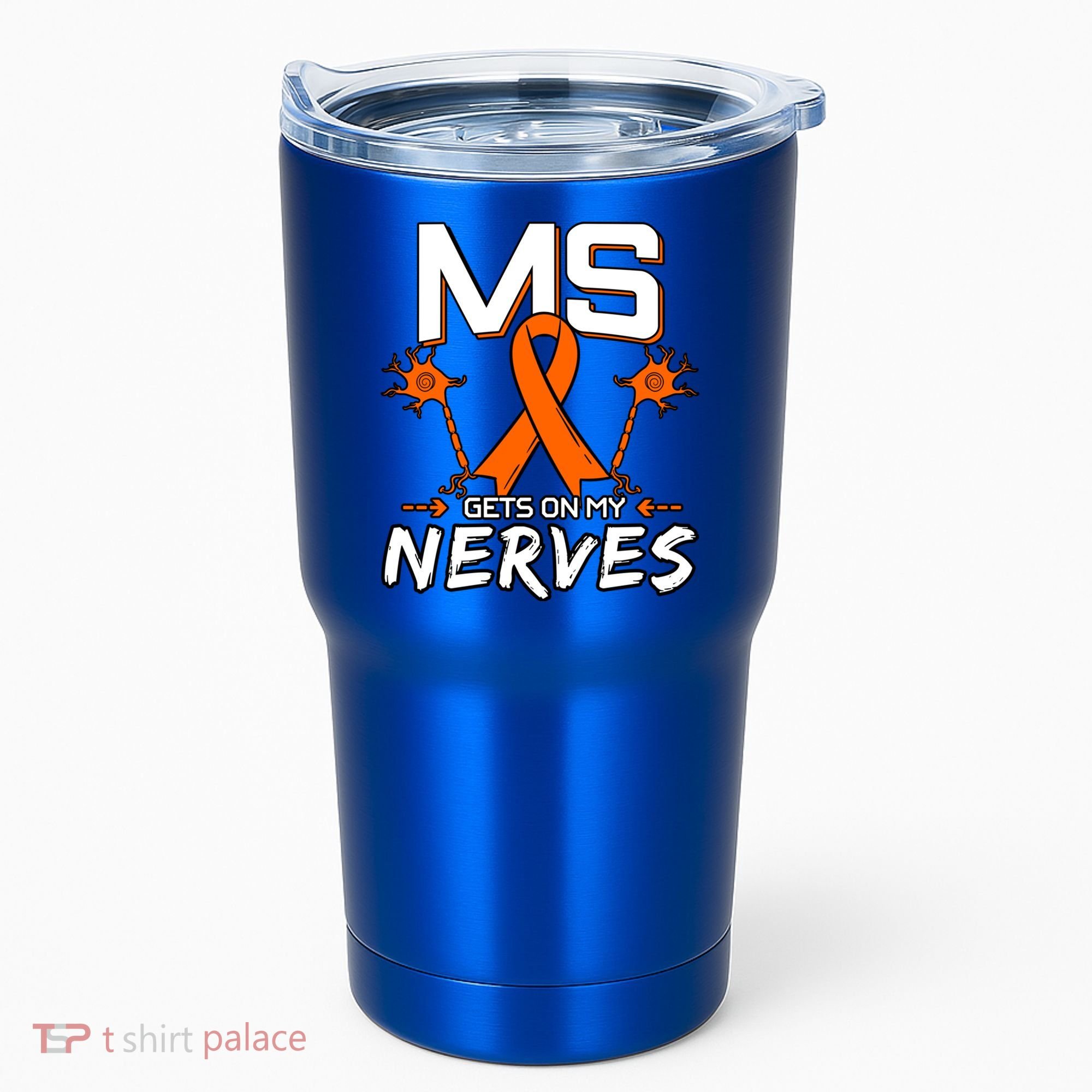 Ms Gets On My Nerves Multiple Sclerosis Awareness Survivor Cool Gift Tumbler