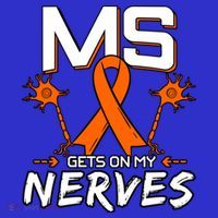 Ms Gets On My Nerves Multiple Sclerosis Awareness Survivor Cool Gift Mousepad thumb 1
