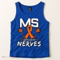 Ms Gets On My Nerves Multiple Sclerosis Awareness Survivor Cool Gift Tank Top thumb 2