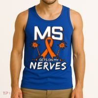 Ms Gets On My Nerves Multiple Sclerosis Awareness Survivor Cool Gift Tank Top thumb 3