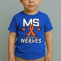 Ms Gets On My Nerves Multiple Sclerosis Awareness Survivor Cool Gift Toddler T-Shirt thumb 2