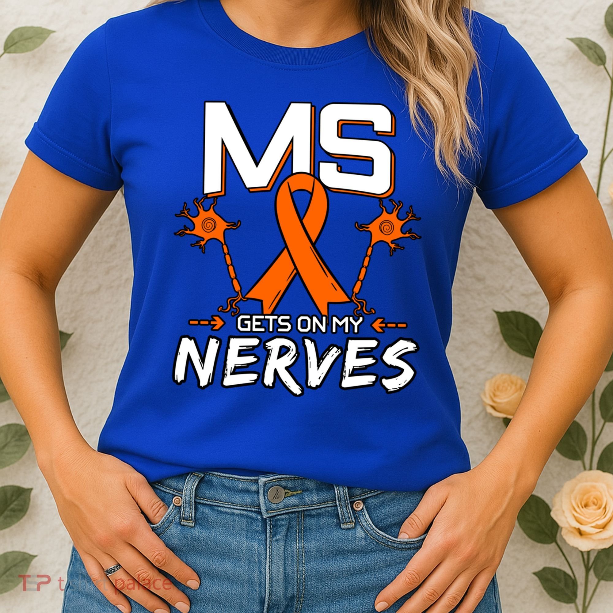 Ms Gets On My Nerves Multiple Sclerosis Awareness Survivor Cool Gift Women's T-Shirt