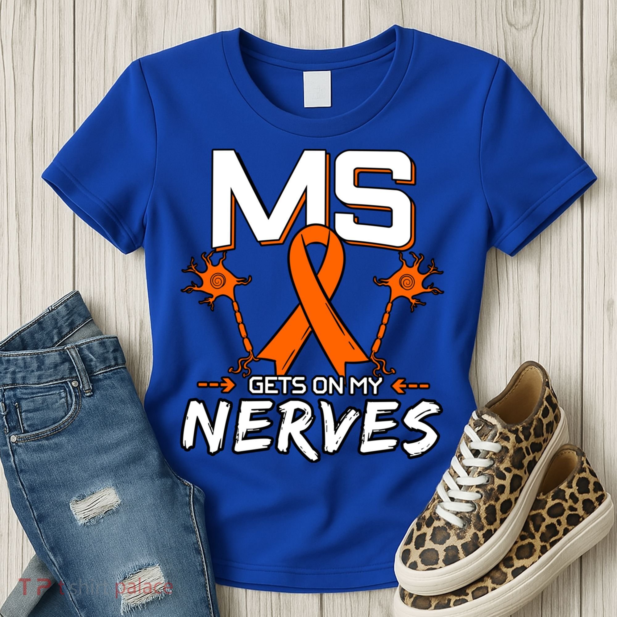 Ms Gets On My Nerves Multiple Sclerosis Awareness Survivor Cool Gift Women's T-Shirt