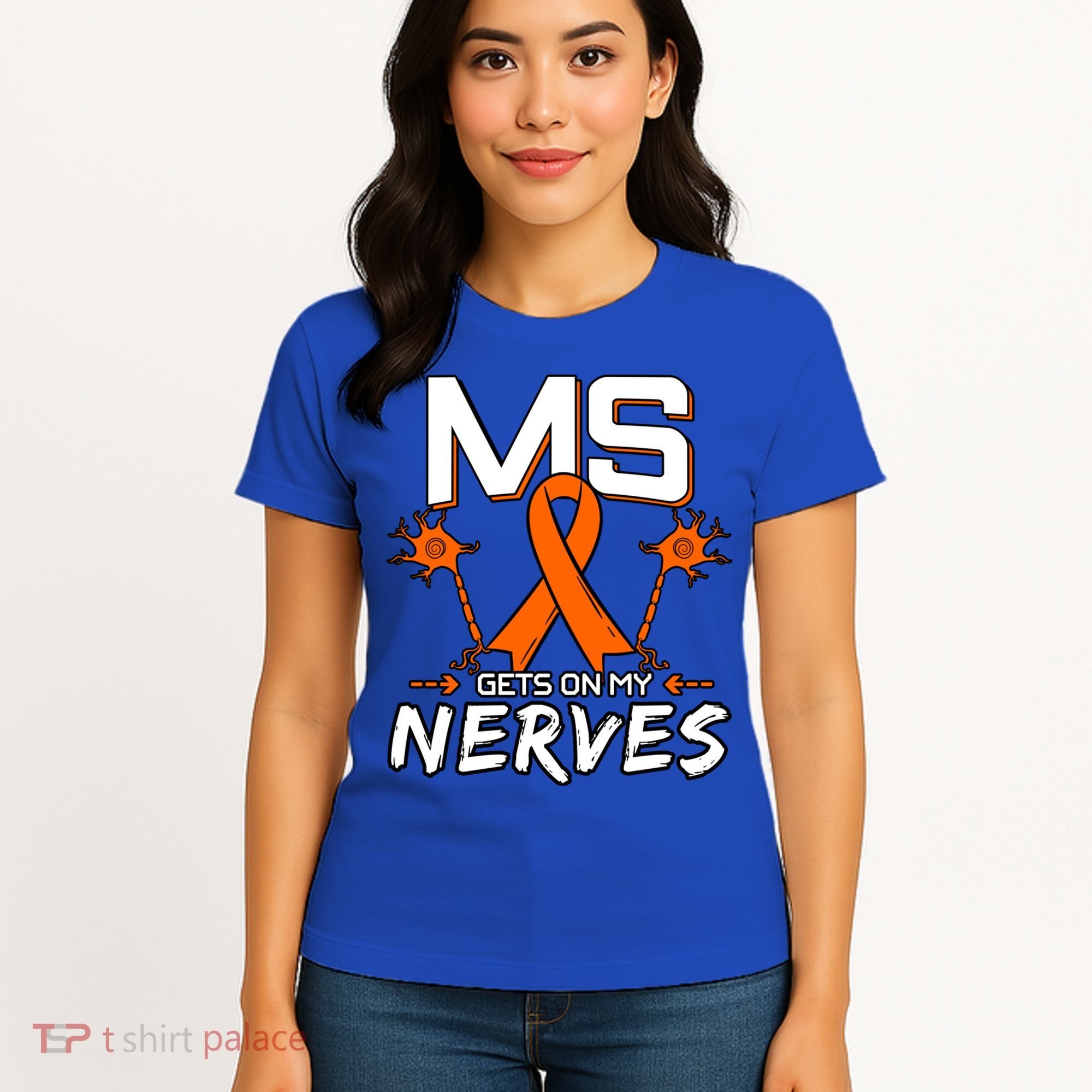 Ms Gets On My Nerves Multiple Sclerosis Awareness Survivor Cool Gift Women's T-Shirt
