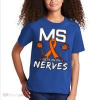Ms Gets On My Nerves Multiple Sclerosis Awareness Survivor Cool Gift Kids T-Shirt thumb 2