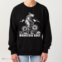 Mountain Goat On A Mountain Bike Cool Women's Sweatshirt thumb 0