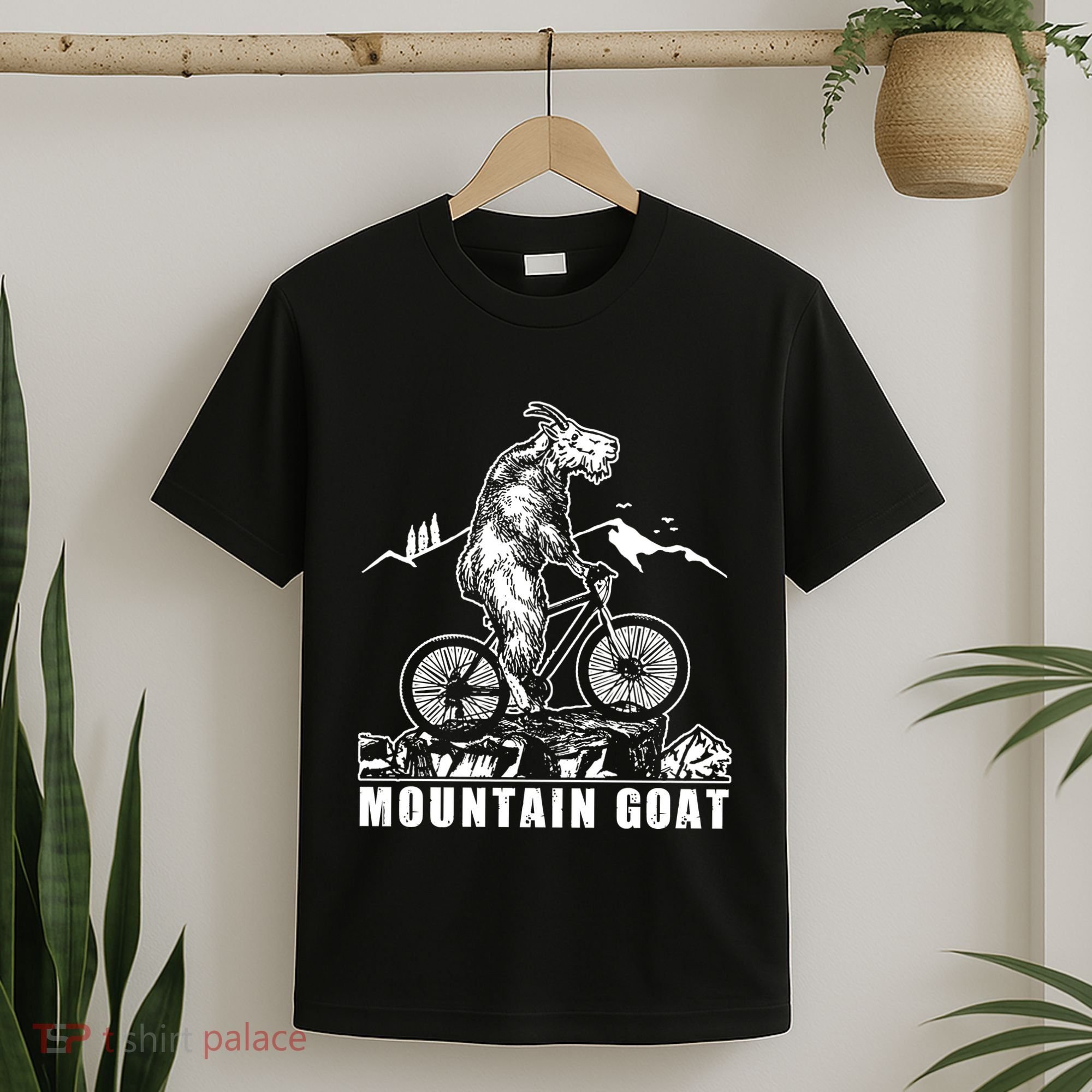 Mountain Goat On A Mountain Bike Cool T-Shirt