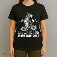Mountain Goat On A Mountain Bike Cool T-Shirt thumb 4
