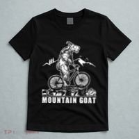Mountain Goat On A Mountain Bike Cool T-Shirt thumb 5
