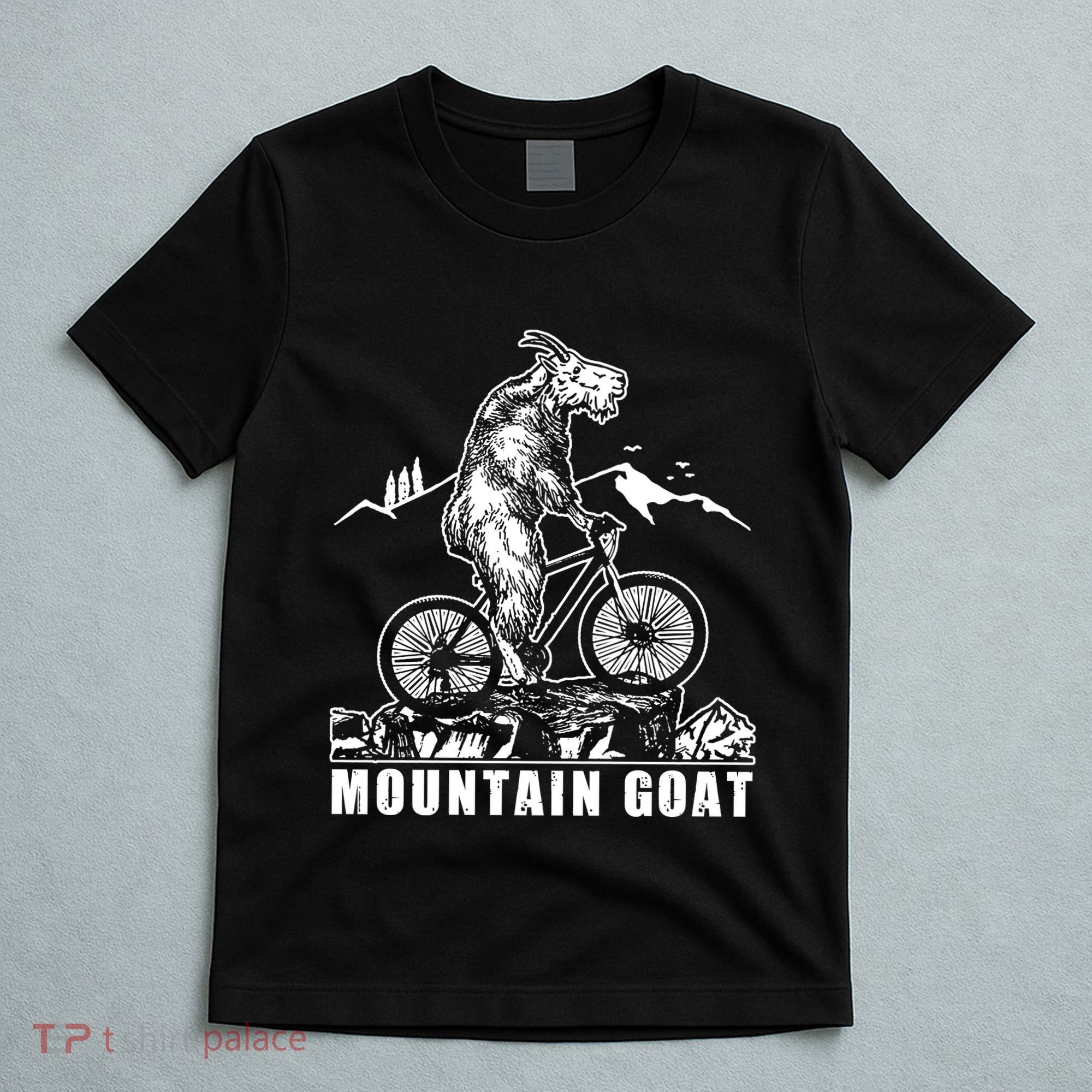 Mountain Goat On A Mountain Bike Cool T-Shirt