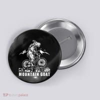 Mountain Goat On A Mountain Bike Cool Button thumb 0