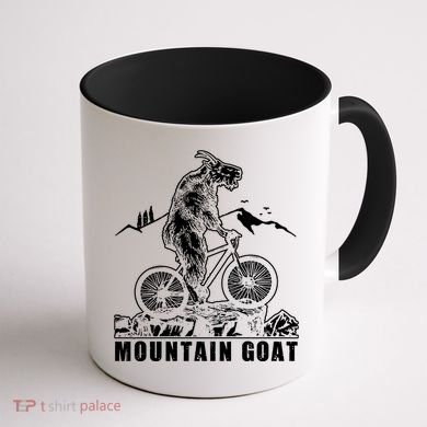 Mountain Goat On A Mountain Bike Cool Coffee Mug back