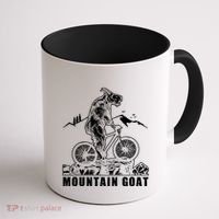 Mountain Goat On A Mountain Bike Cool Coffee Mug thumb 1