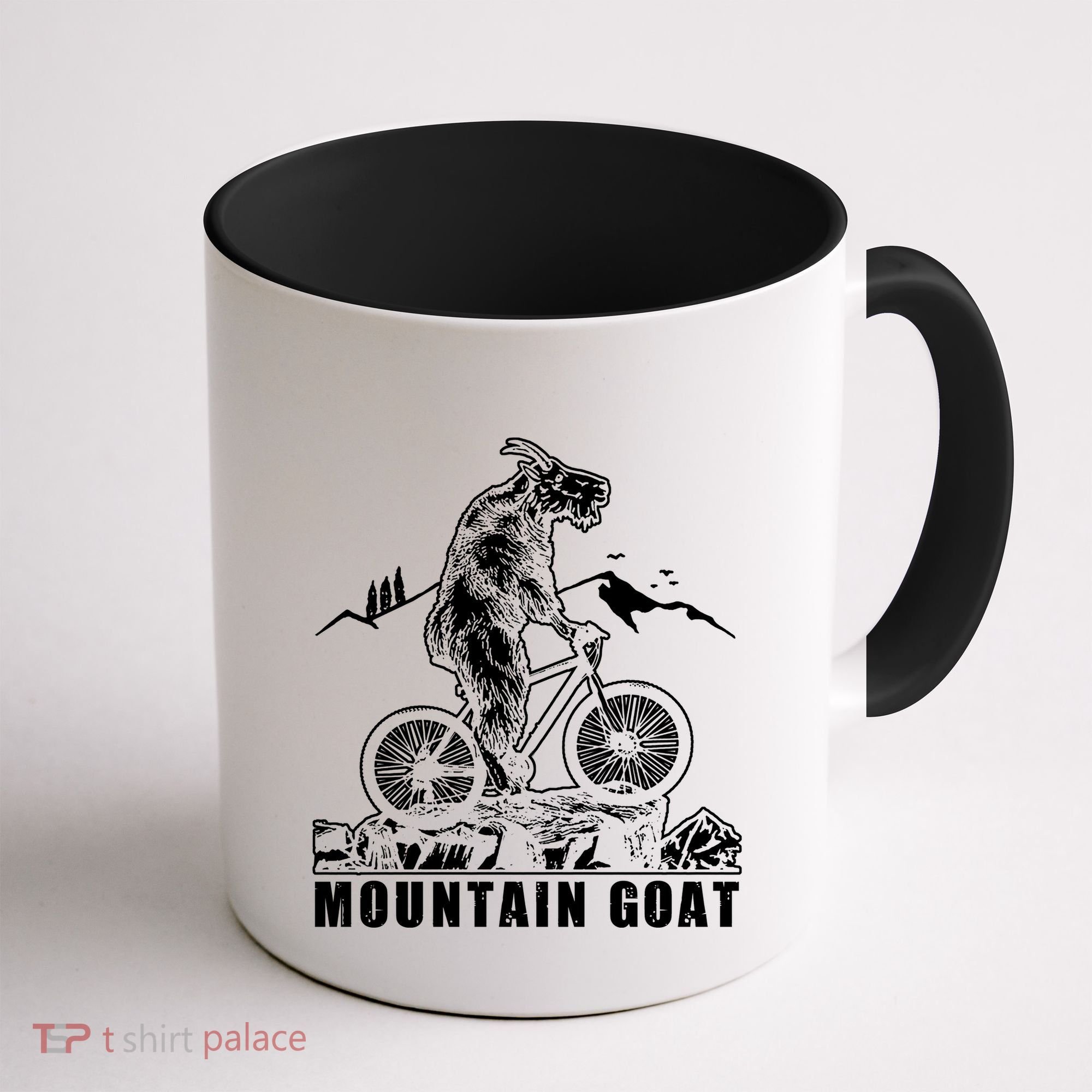 Mountain Goat On A Mountain Bike Cool Coffee Mug