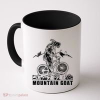 Mountain Goat On A Mountain Bike Cool Coffee Mug thumb 0