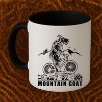 Mountain Goat On A Mountain Bike Cool Coffee Mug thumb 2