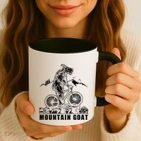 Mountain Goat On A Mountain Bike Cool Coffee Mug thumb 3