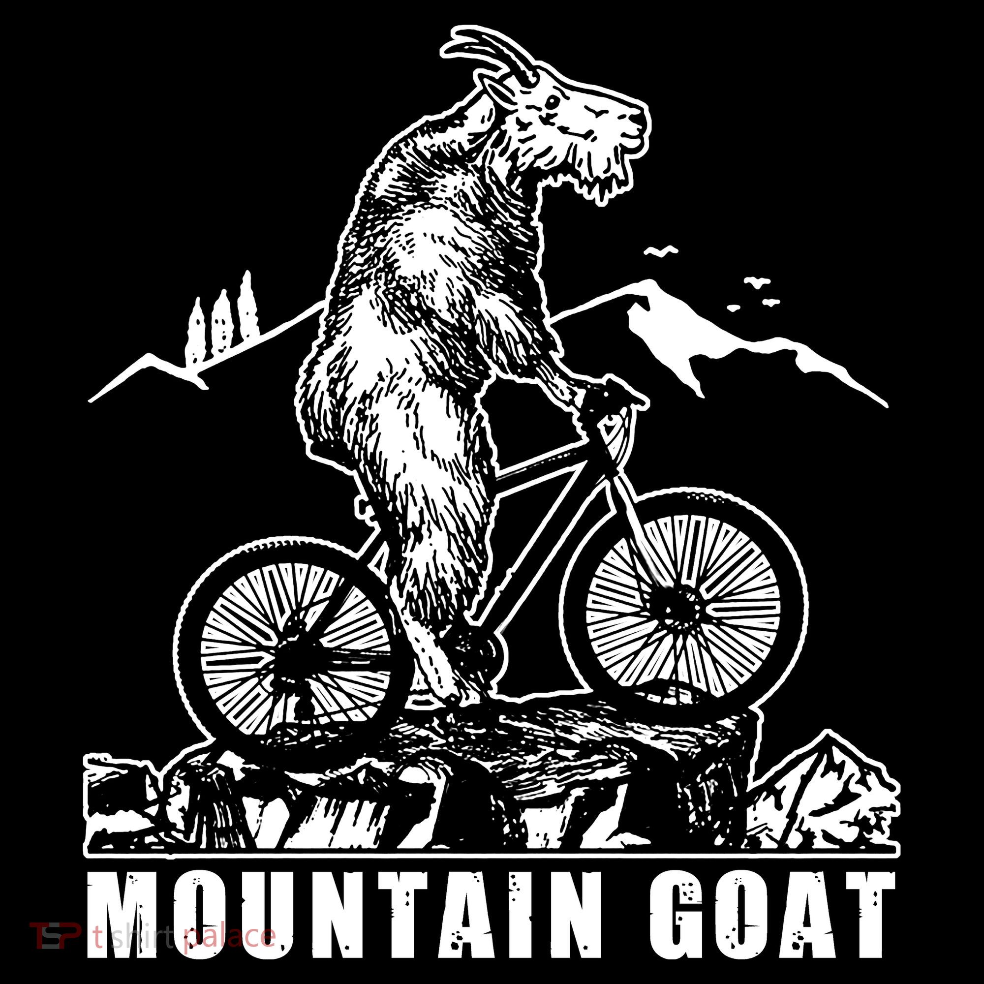 Mountain Goat On A Mountain Bike Cool Women's Hoodie