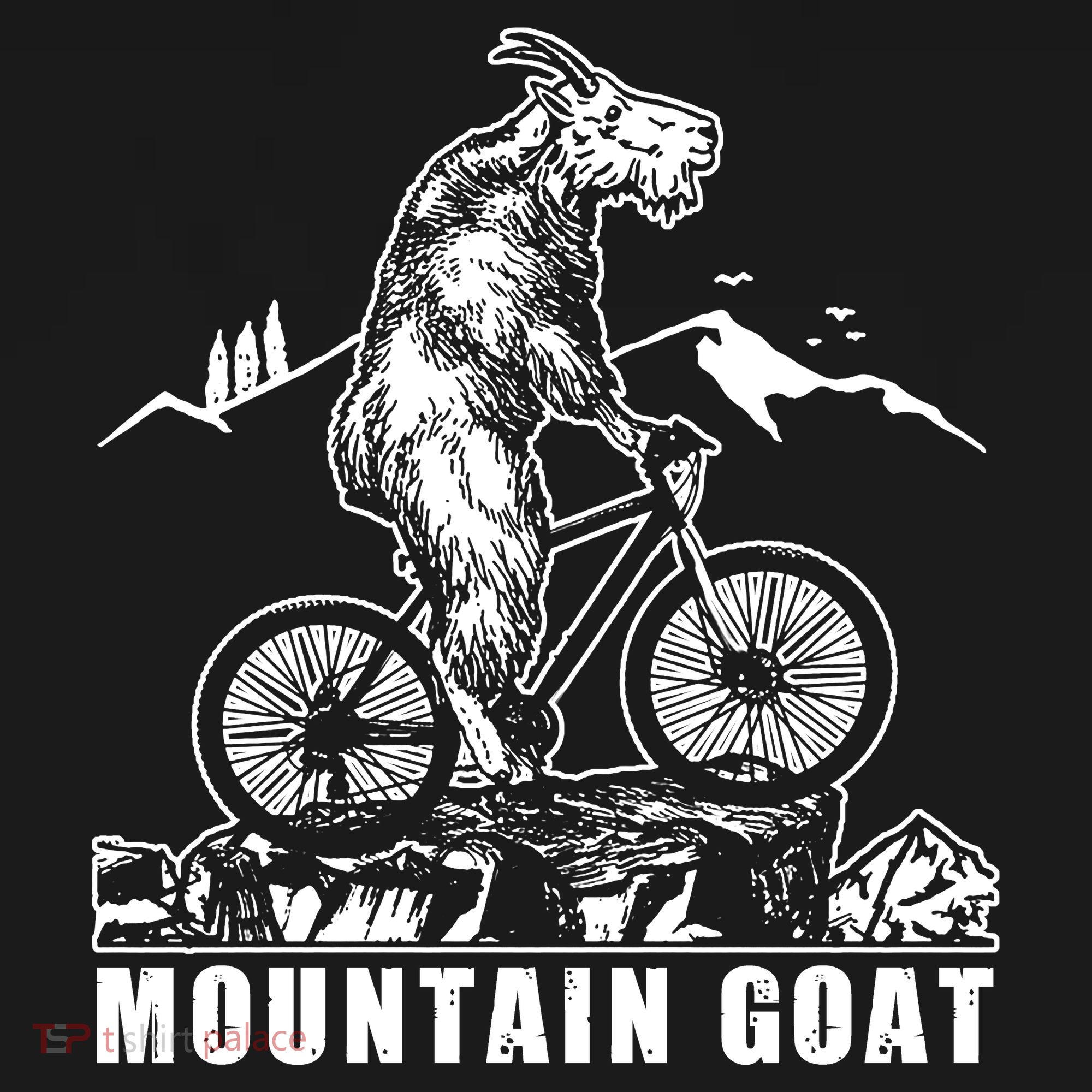 Mountain Goat On A Mountain Bike Cool Women's Tank Top