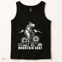 Mountain Goat On A Mountain Bike Cool Tank Top thumb 2