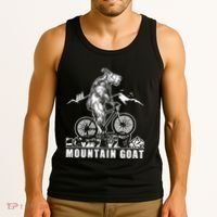 Mountain Goat On A Mountain Bike Cool Tank Top thumb 3