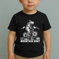 Mountain Goat On A Mountain Bike Cool Toddler T-Shirt thumb 2