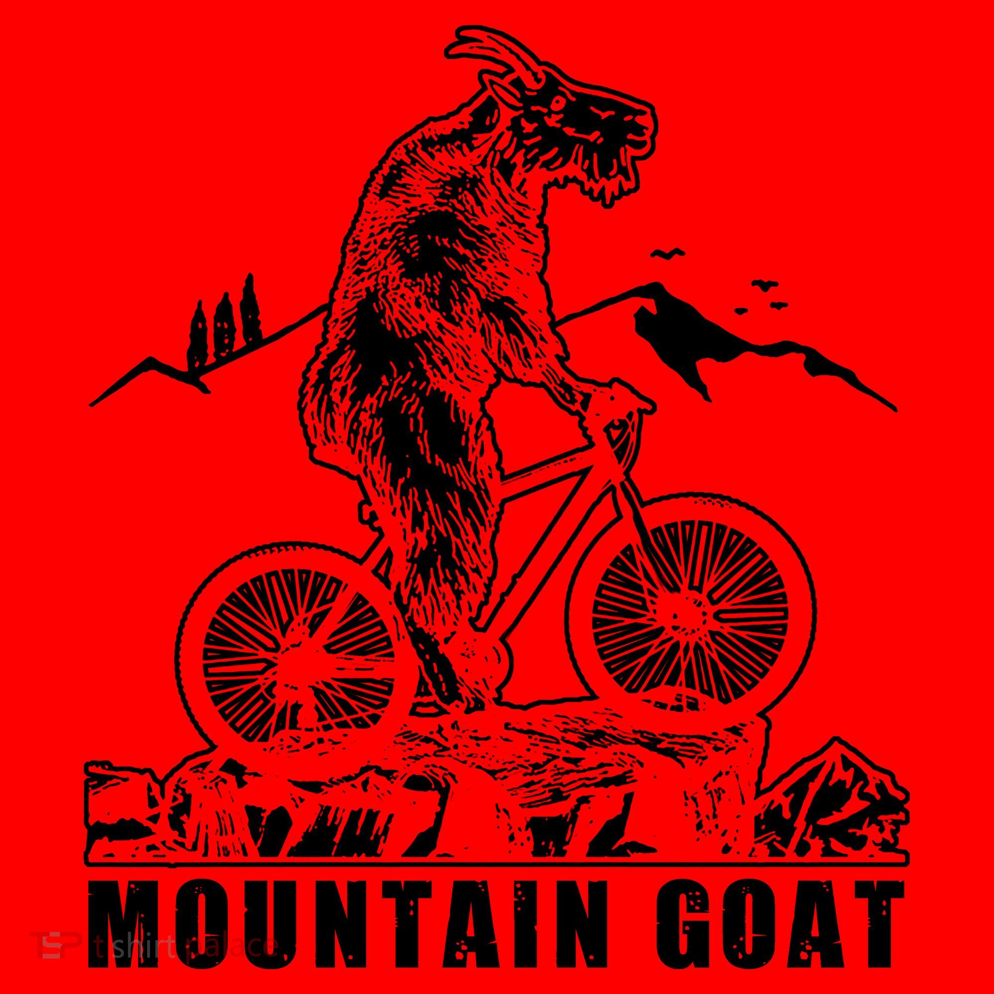 Mountain Goat On A Mountain Bike Cool Santa Hat