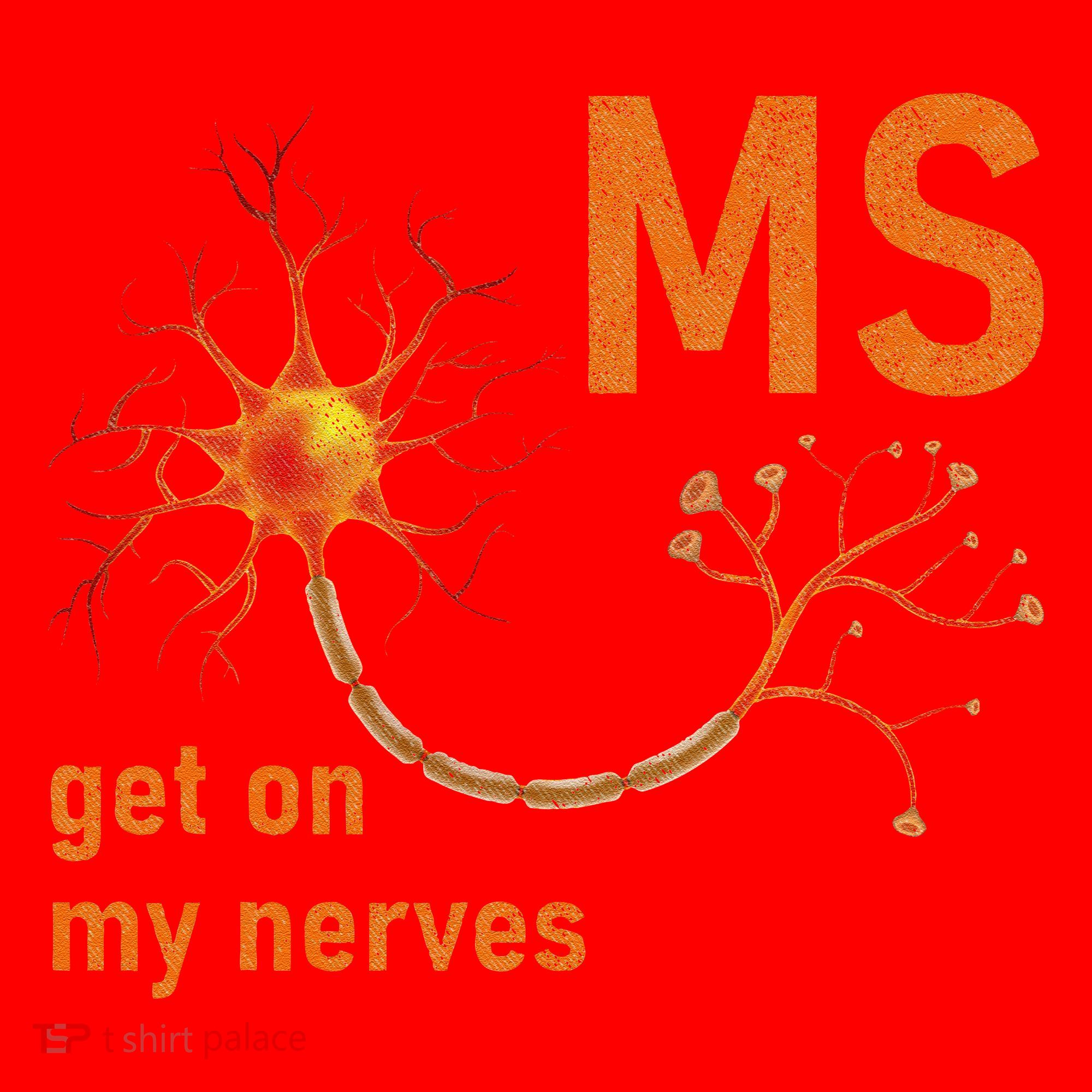 MS Get On My Nerves Neuron Humor Awareness Humor Neurons Santa Hat