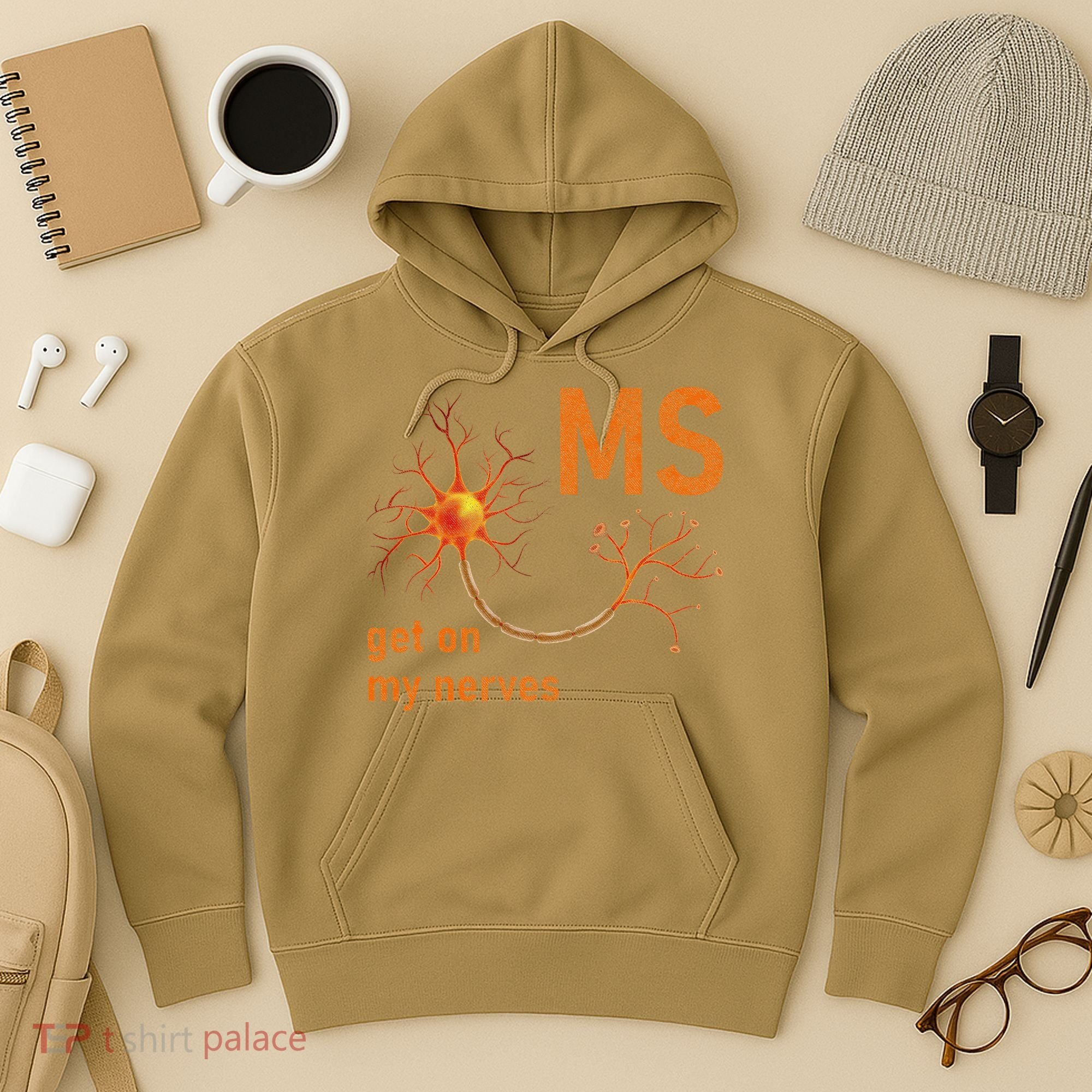 MS Get On My Nerves Neuron Humor Awareness Humor Neurons Hoodie