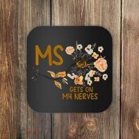 MS Gets On My Nerves Multiple Sclerosis Awareness Coaster thumb 0