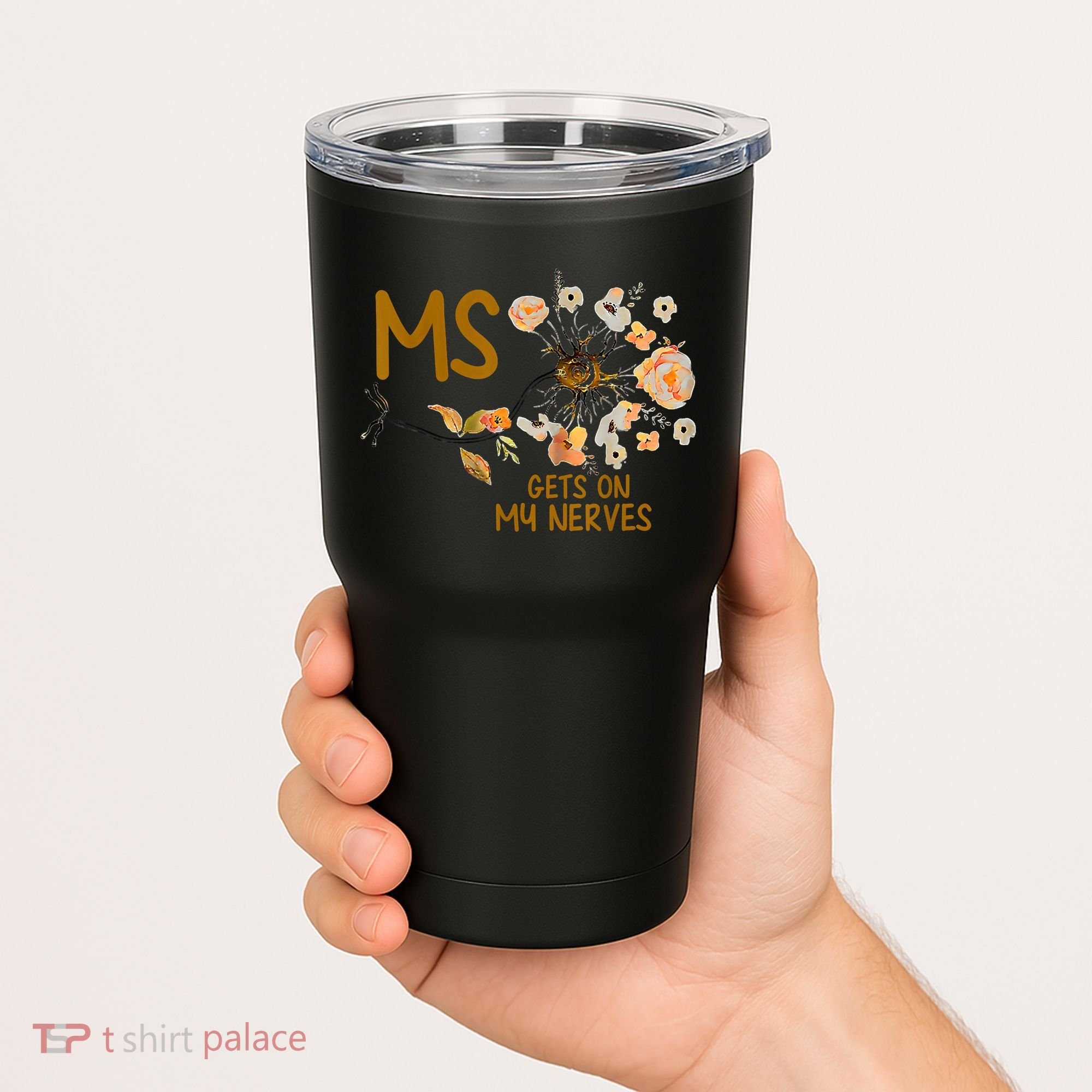MS Gets On My Nerves Multiple Sclerosis Awareness Tumbler
