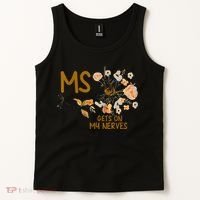 MS Gets On My Nerves Multiple Sclerosis Awareness Tank Top thumb 2