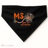 MS Get On My Nerves Multiple Sclerosis Awareness USA-Made Doggie Bandana thumb 0