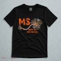 MS Get On My Nerves Multiple Sclerosis Awareness T-Shirt thumb 5