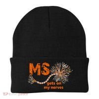 MS Get On My Nerves Multiple Sclerosis Awareness Beanie thumb 0