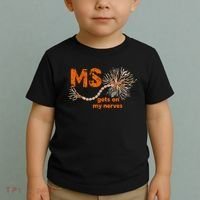 MS Get On My Nerves Multiple Sclerosis Awareness Toddler T-Shirt thumb 2