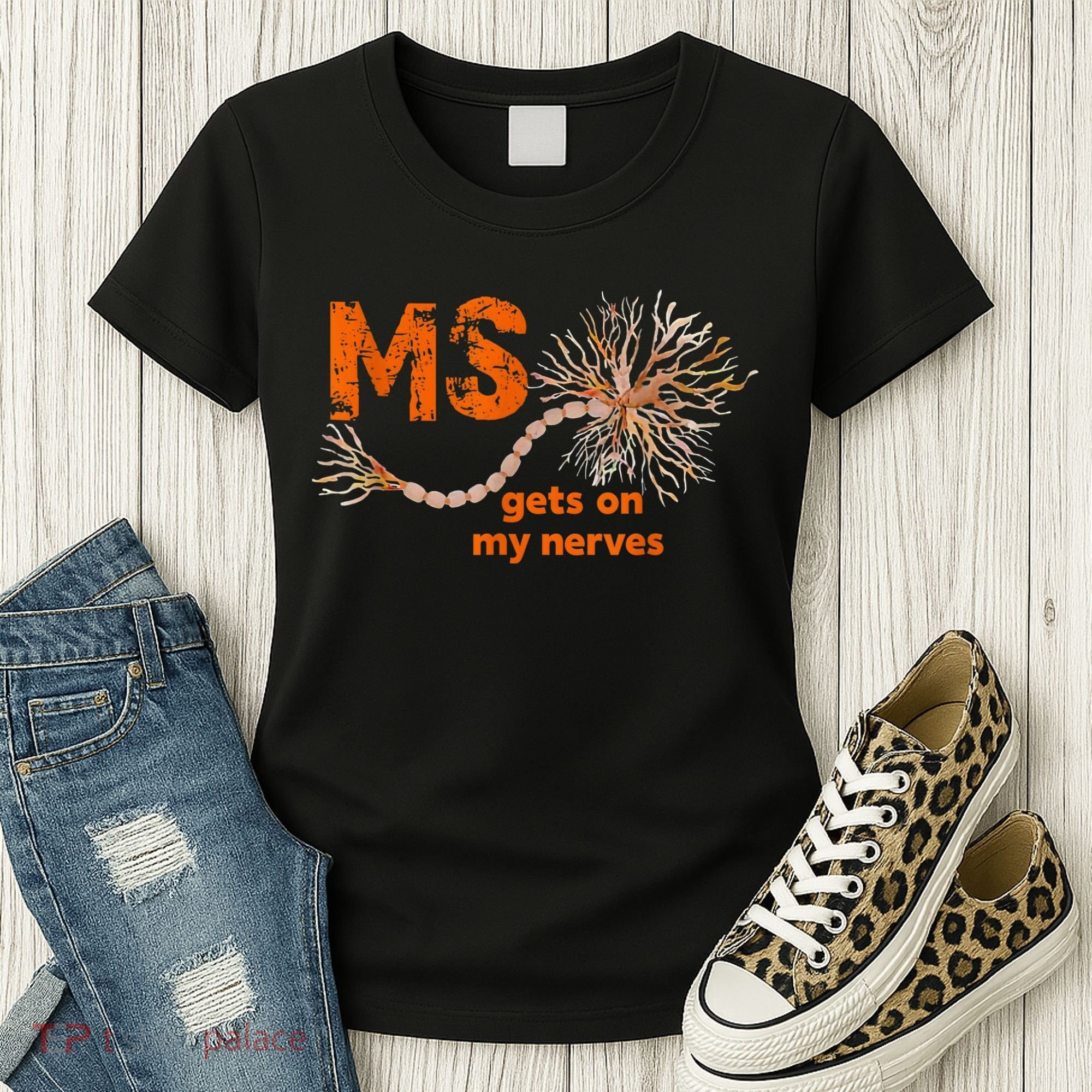 MS Get On My Nerves Multiple Sclerosis Awareness Women's T-Shirt