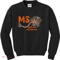 MS Get On My Nerves Multiple Sclerosis Awareness Kids Sweatshirt thumb 0